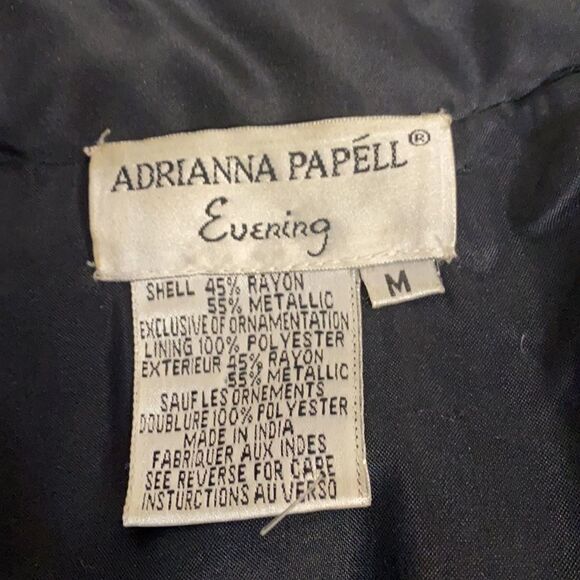 Adrianna Papell Evening Mandarin Beaded Vintage Jacket - Picture 9 of 15